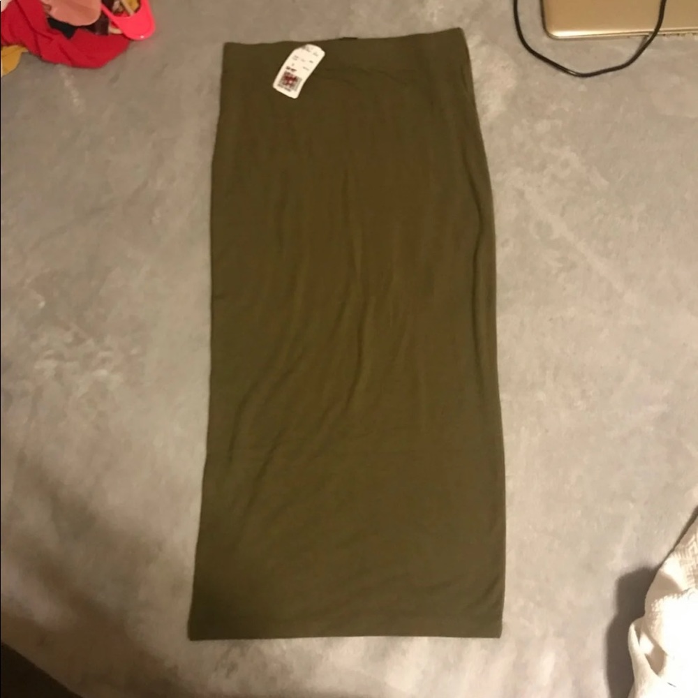 Olive green skirt